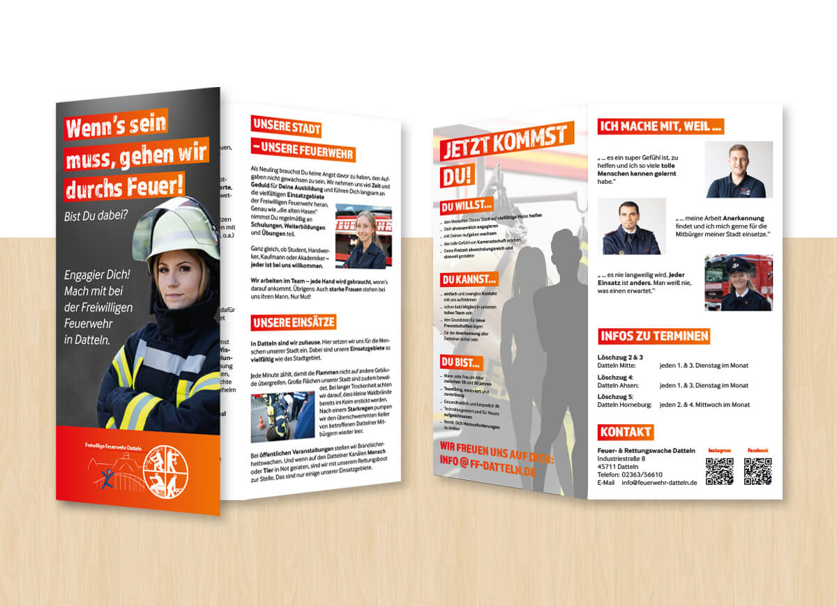 Erstellung Flyer für die Freiwillige Feuerwehr Datteln