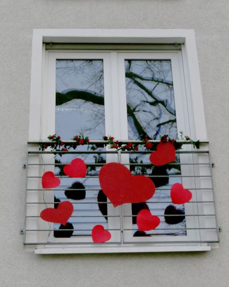 Fensterbild Valentinstag 2016